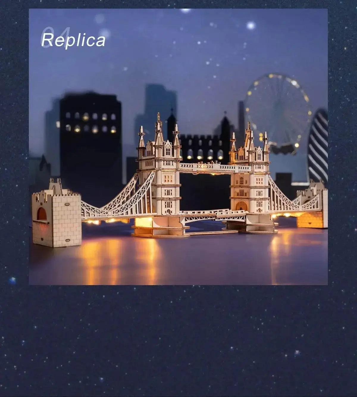  Wooden Puzzle Game DIY 3D Tower Bridge,Big Ben,Famous Building Assembly Toy Gift for Children Teen Adult -  ToylandEU™