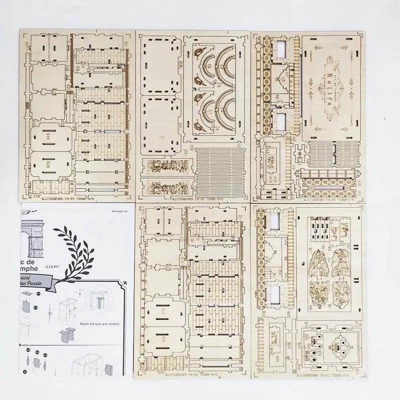  Wooden Puzzle Game DIY 3D Tower Bridge,Big Ben,Famous Building Assembly Toy Gift for Children Teen Adult -  ToylandEU™