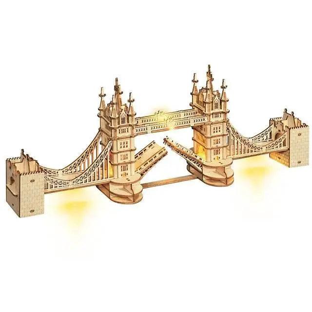  Wooden Puzzle Game DIY 3D Tower Bridge,Big Ben,Famous Building Assembly Toy Gift for Children Teen Adult -  ToylandEU™