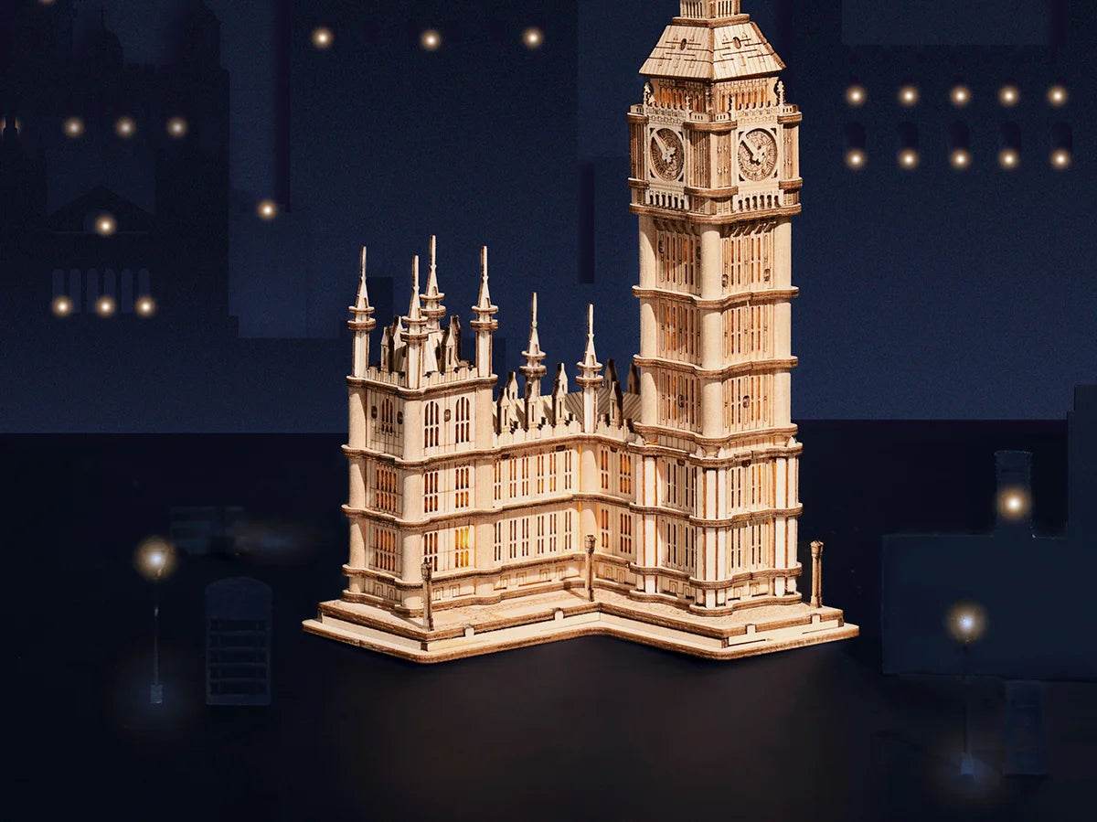 Wooden Puzzle Game DIY 3D Tower Bridge,Big Ben,Famous Building Assembly Toy Gift for Children Teen Adult - ToylandEU