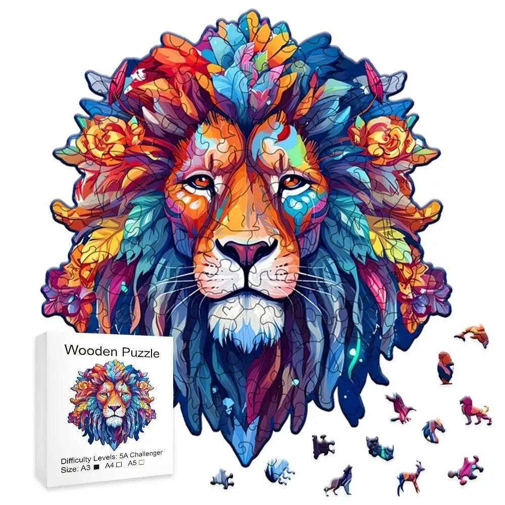  Wooden Puzzle Model Assembly Lion Pattern 3D Decompression -  ToylandEU™
