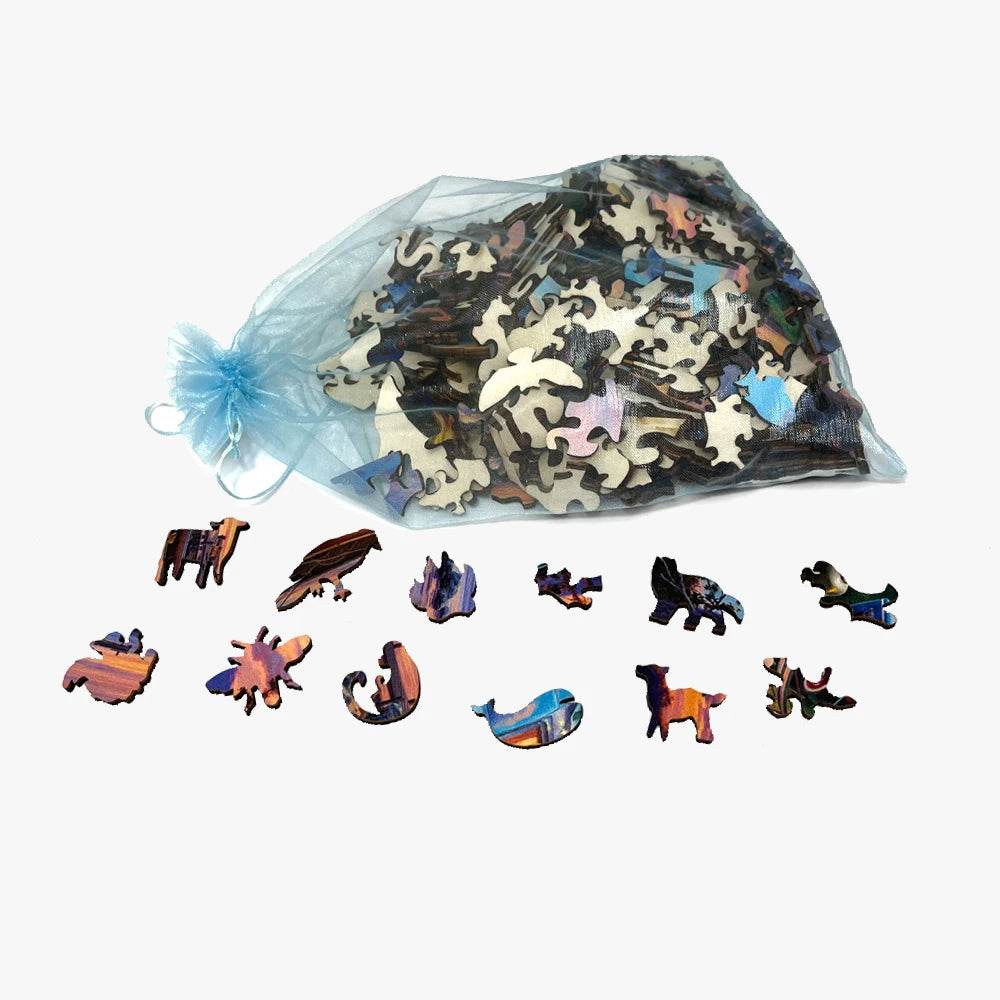 Wooden Puzzle Model Assembly Three Dimensional Lion Pattern - ToylandEU