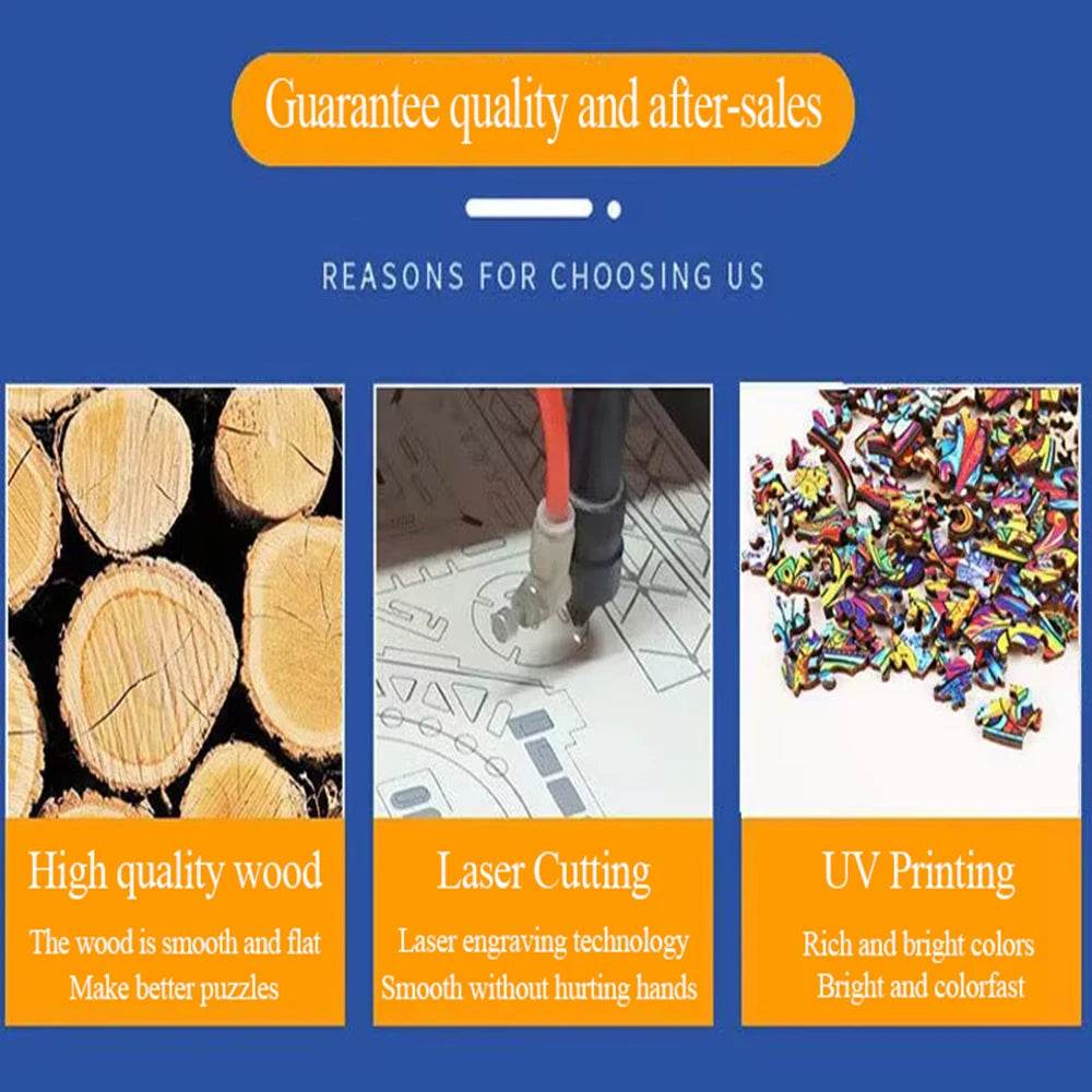 Wooden Puzzle Model Assembly Three Dimensional Lion Pattern - ToylandEU