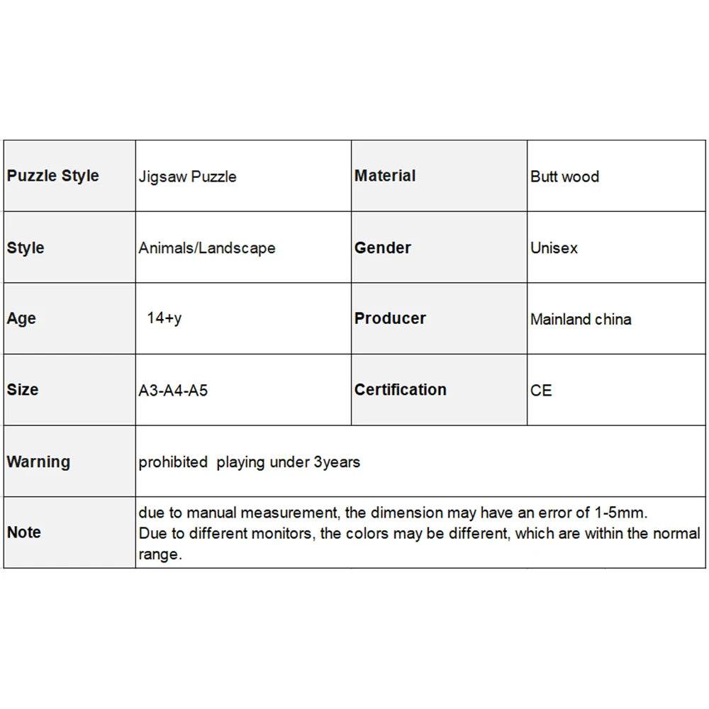 Wooden Puzzle Model Assembly Three Dimensional Lion Pattern - ToylandEU