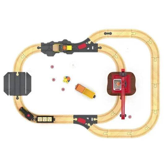  Wooden Railway Track Set Durable Magnetic Train Car -  ToylandEU™