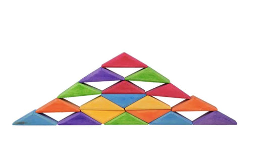 Wooden Rainbow Puzzle With 18 Colorful Pieces Round Frame - ToylandEU