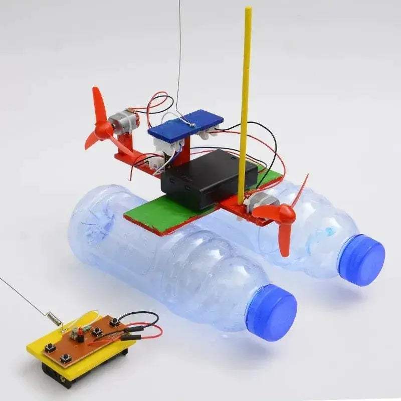 Wooden Remote Control Wind Ship Model STEM Toy For Kids - ToylandEU