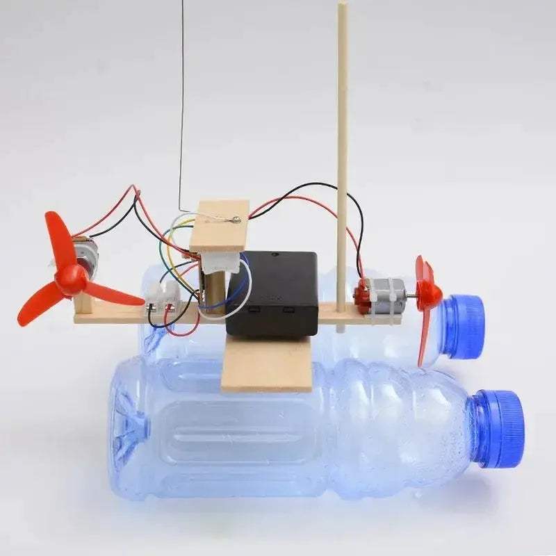 Wooden Remote Control Wind Ship Model STEM Toy For Kids - ToylandEU