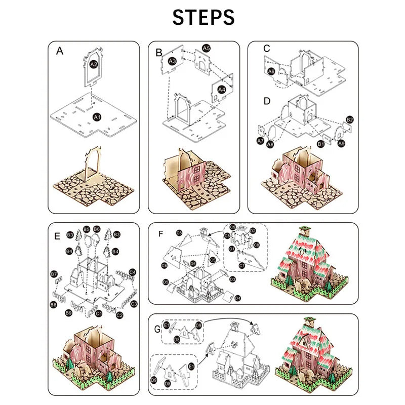 Wooden Robot 3D Puzzle Kit For DIY STEM Fun Educational - ToylandEU