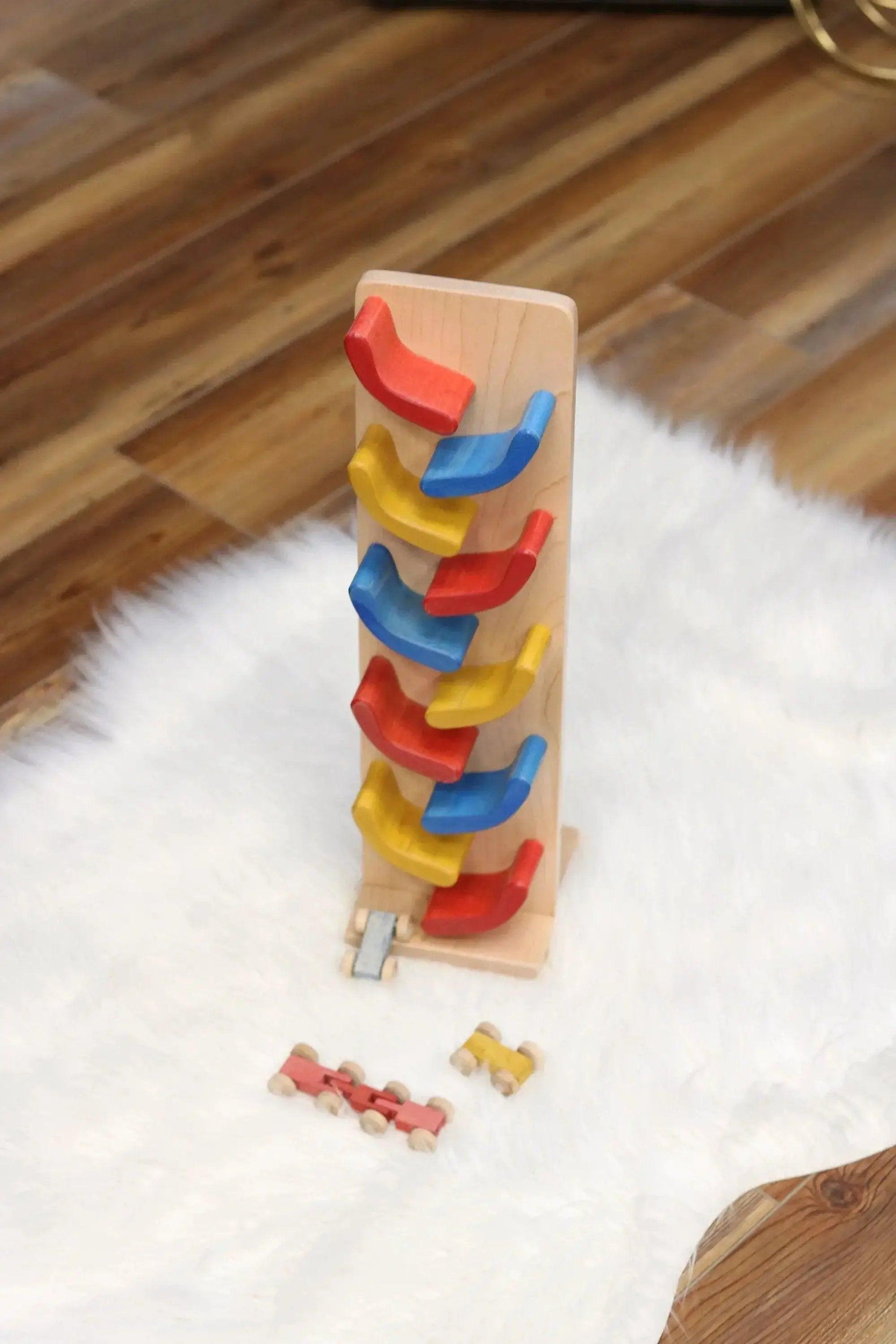  Amish-Made Mini Car Roller Wooden Toy, Pack of Cars Included -  ToylandEU™