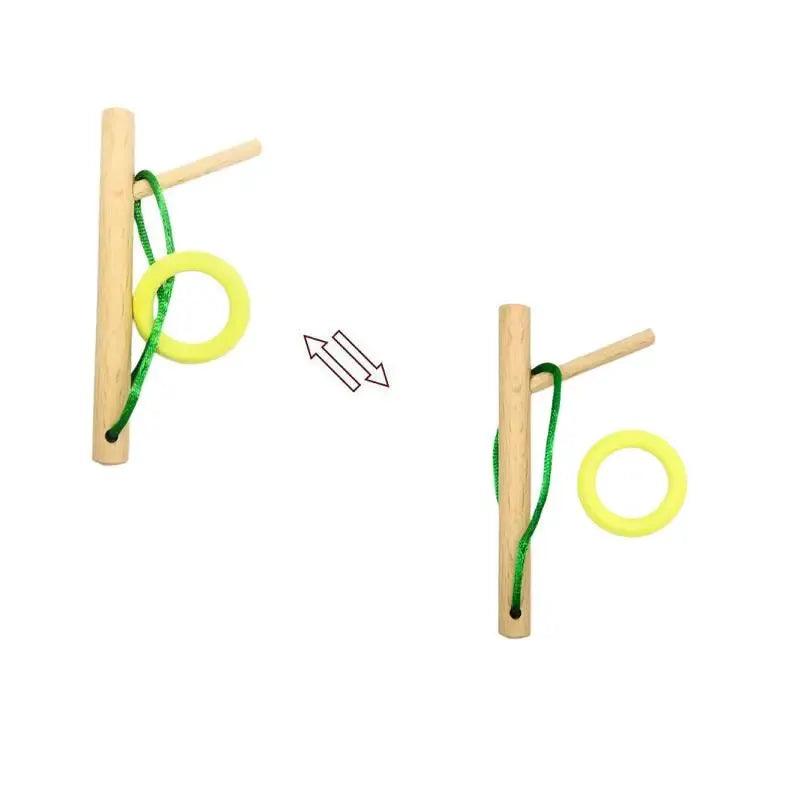  Wooden Rope Puzzle Brain Training Mind Teaser Durable -  ToylandEU™