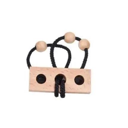  Wooden Rope Puzzle Brain Training Mind Teaser Durable -  ToylandEU™