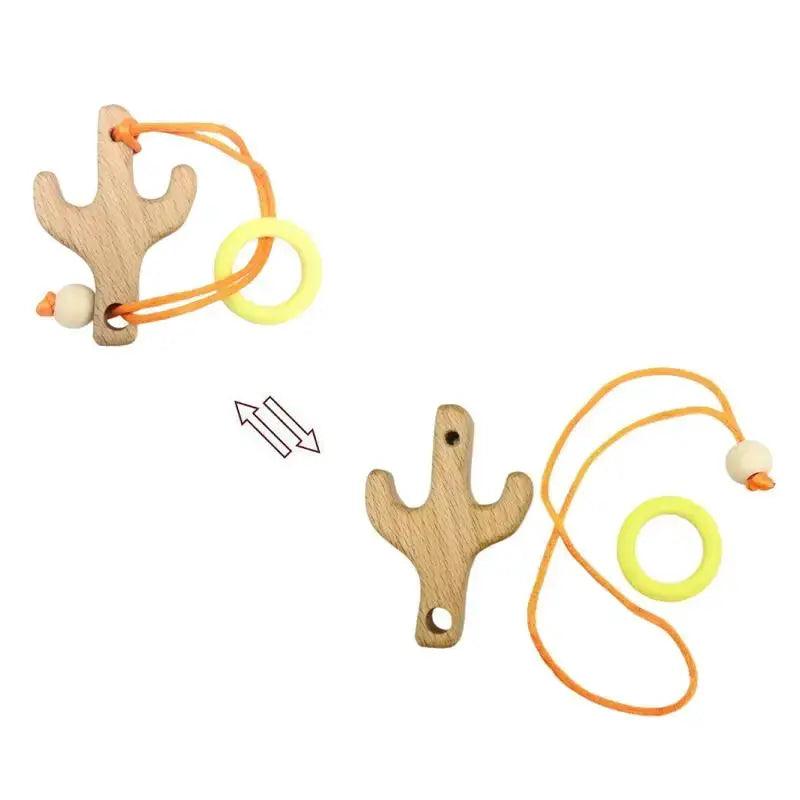  Wooden Rope Puzzle Brain Training Mind Teaser Durable -  ToylandEU™