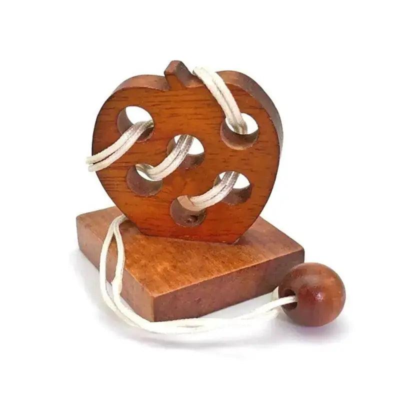  Wooden Rope Puzzle Brain Training Mind Teaser Durable -  ToylandEU™