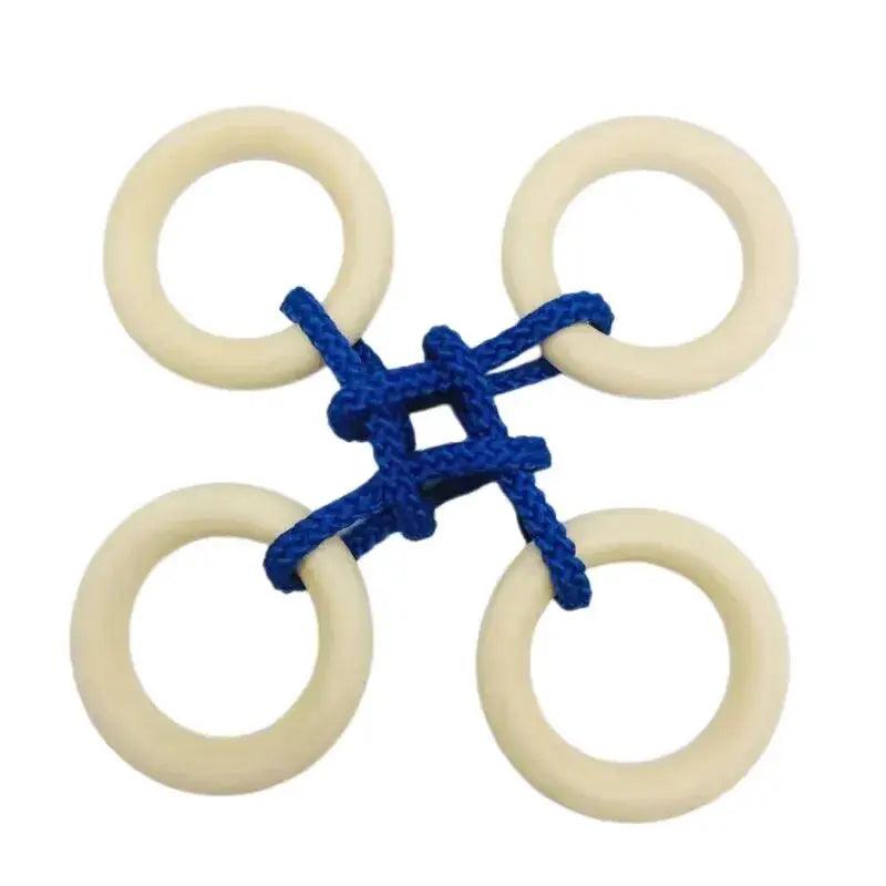  Wooden Rope Puzzle Brain Training Mind Teaser Durable -  ToylandEU™