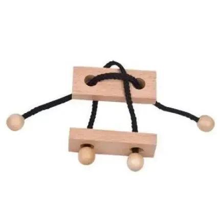  Wooden Rope Puzzle Brain Training Mind Teaser Durable -  ToylandEU™