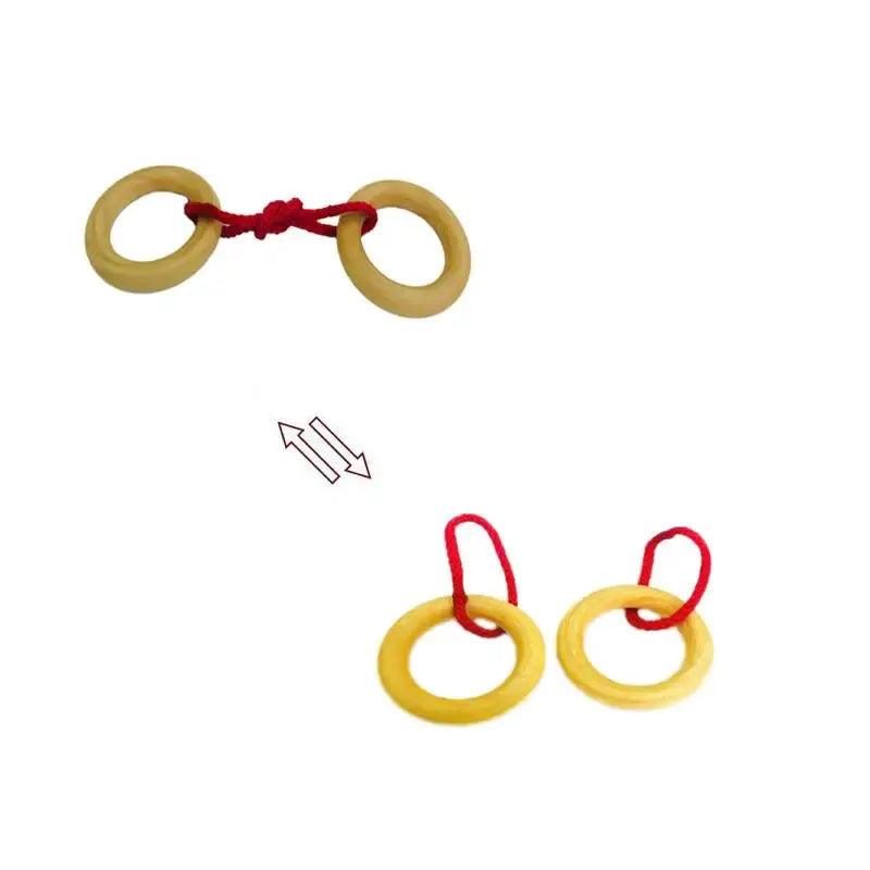  Wooden Rope Puzzle Brain Training Mind Teaser Durable -  ToylandEU™
