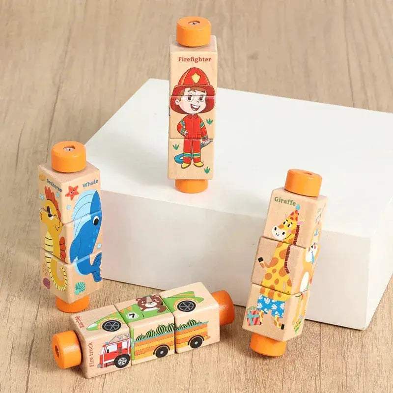 Wooden Rotating Jigsaw Puzzle For Baby Montessori Educational Toy - ToylandEU