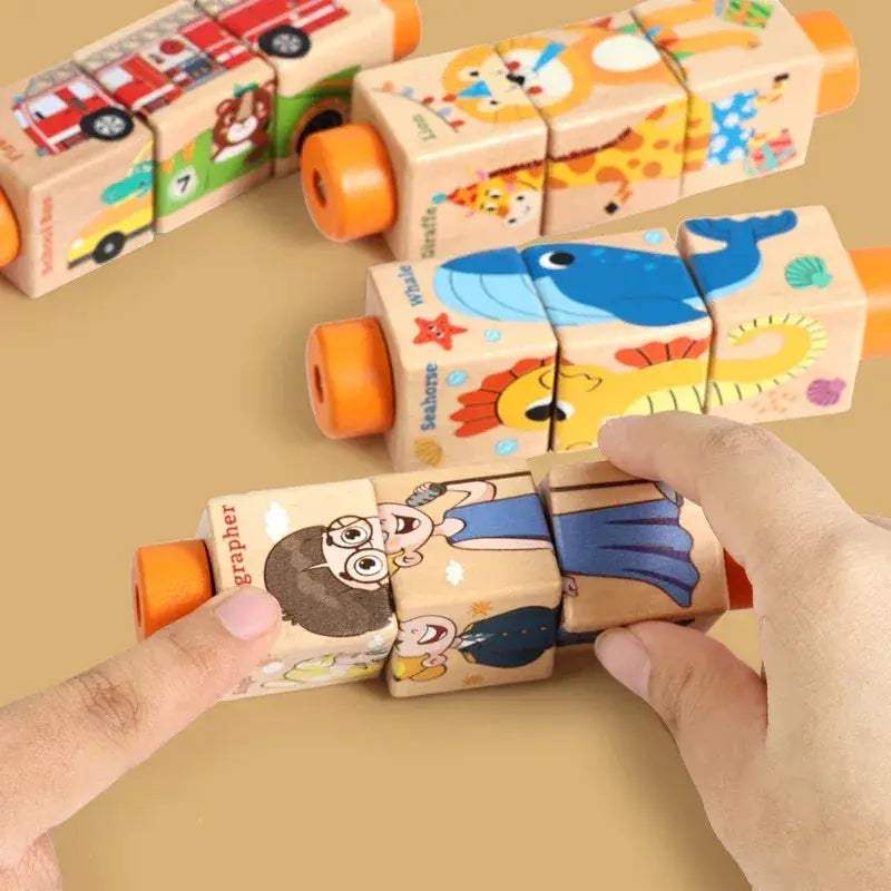 Wooden Rotating Jigsaw Puzzle For Baby Montessori Educational Toy - ToylandEU