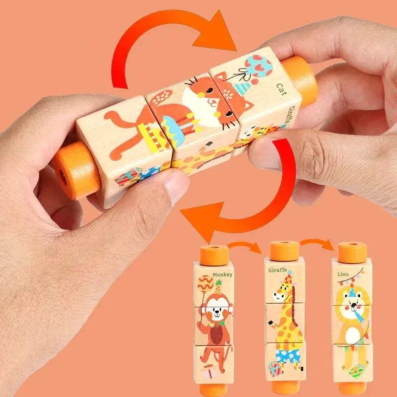 Wooden Rotating Jigsaw Puzzle For Baby Montessori Educational Toy - ToylandEU