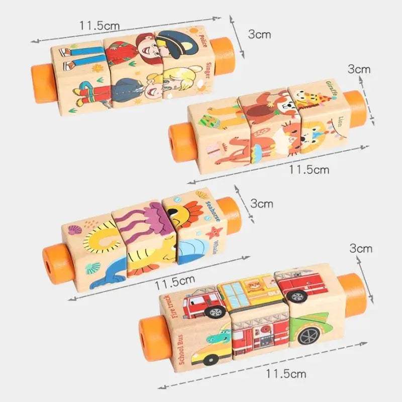 Wooden Rotating Jigsaw Puzzle For Baby Montessori Educational Toy - ToylandEU