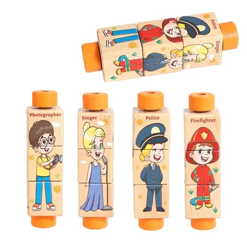 Wooden Rotating Jigsaw Puzzle For Baby Montessori Educational Toy - ToylandEU
