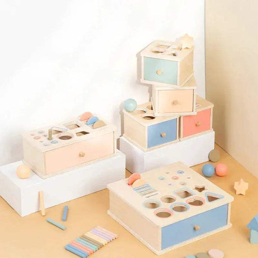  Wooden Shape Sorting Toy Set For Fine Motor Skills Safe -  ToylandEU™