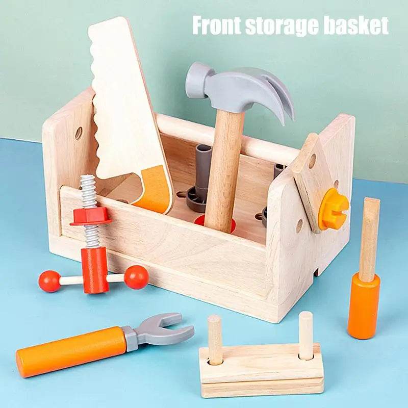 Wooden 16-Piece Construction Tool Set for Kids - Montessori Play Fun! - ToylandEU
