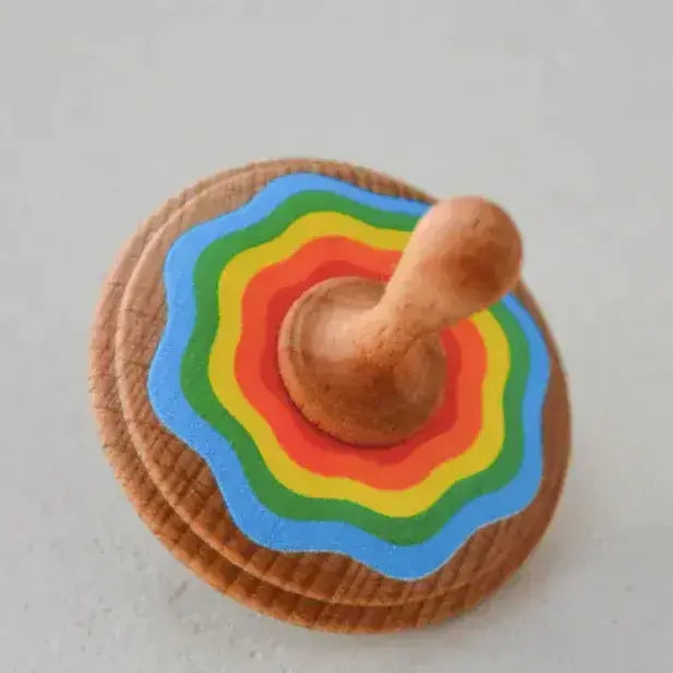Ancient Wooden Spinning Top Toy With Balanced Inertia - ToylandEU
