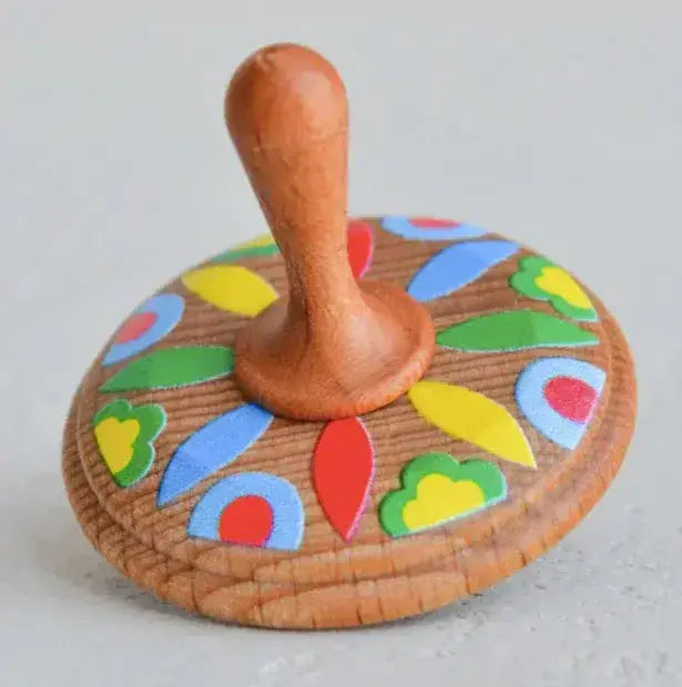 Ancient Wooden Spinning Top Toy With Balanced Inertia - ToylandEU