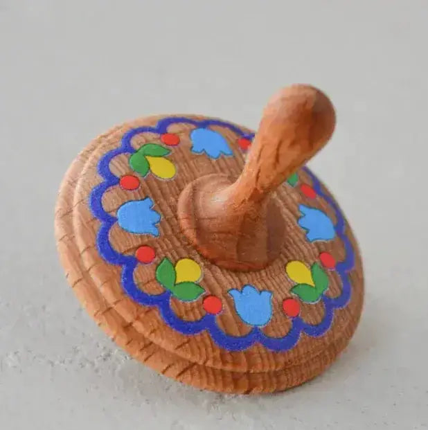 Ancient Wooden Spinning Top Toy With Balanced Inertia - ToylandEU
