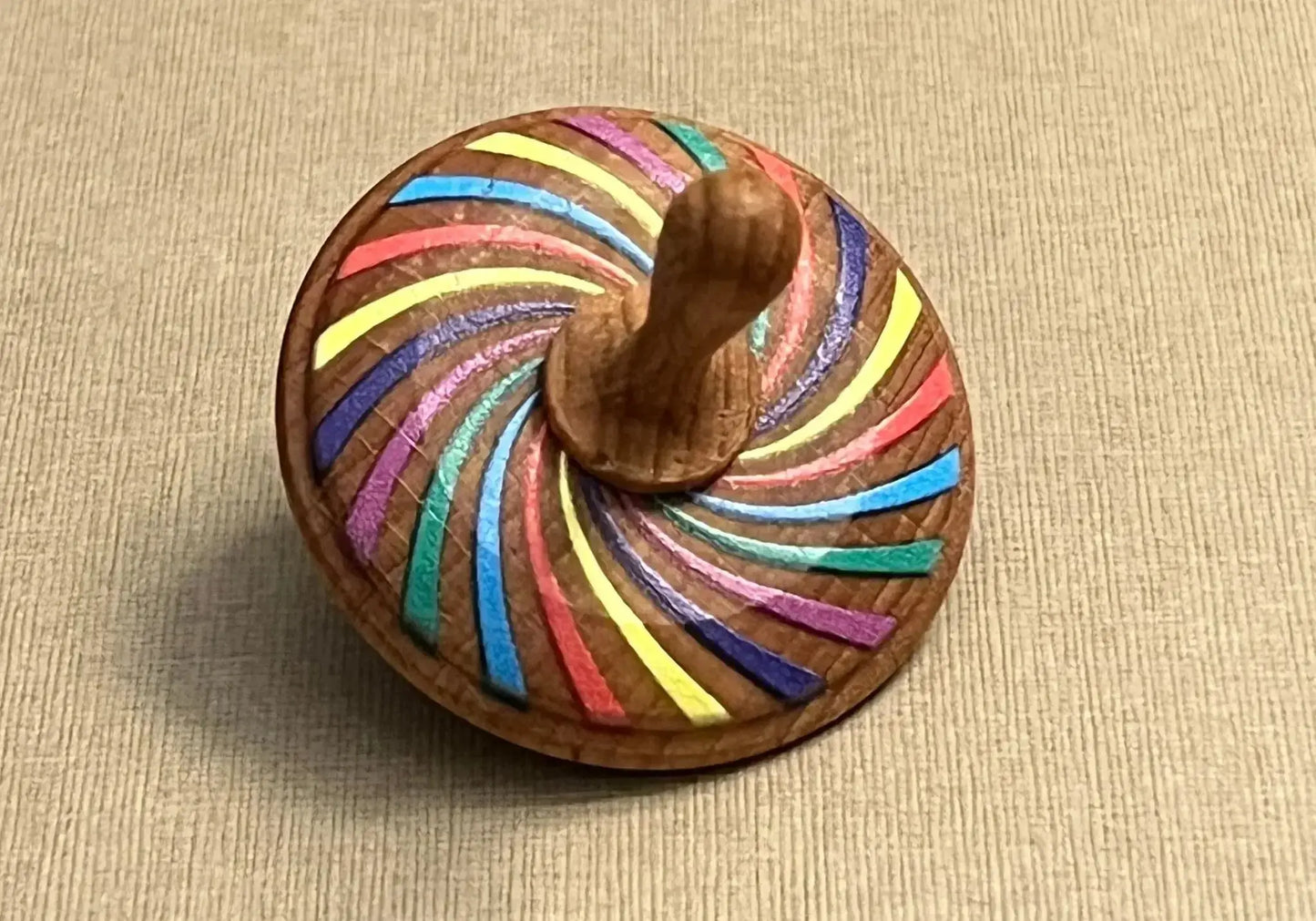 Ancient Wooden Spinning Top Toy With Balanced Inertia - ToylandEU