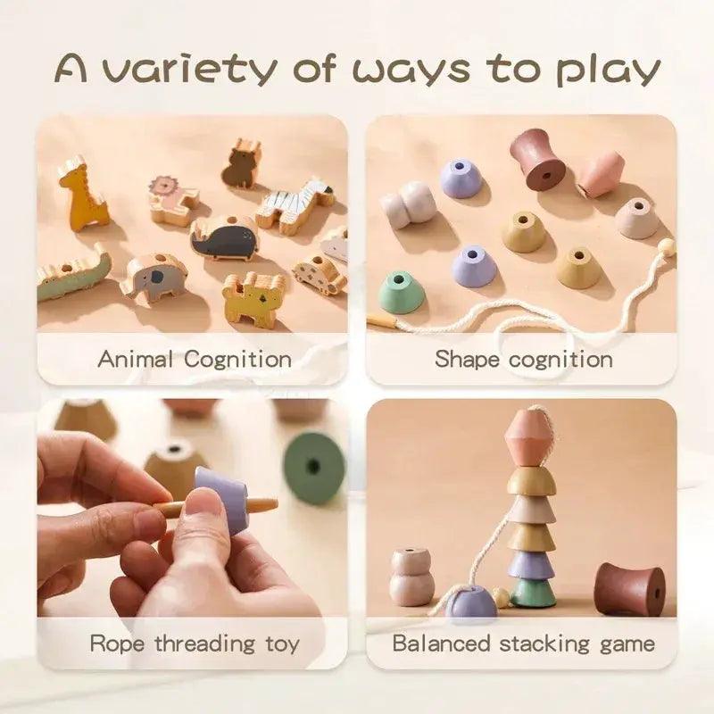  Wooden Stacking Blocks Montessori Toys CE Certified -  ToylandEU™