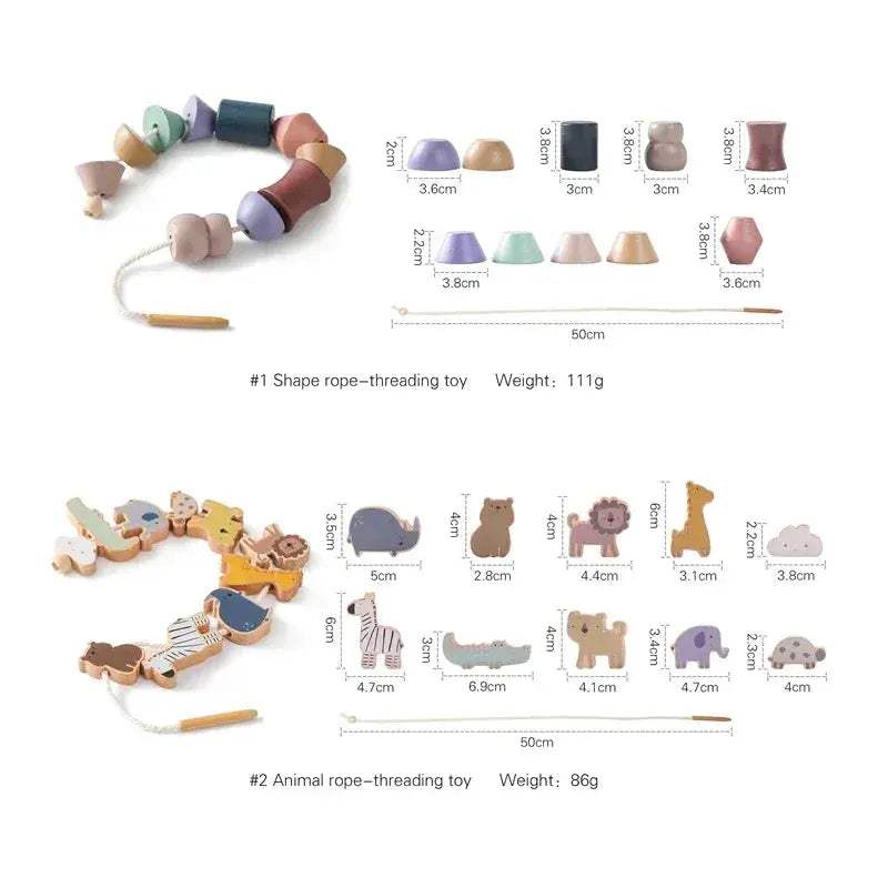Wooden Stacking Blocks Montessori Toys For Kids Learning Fun - ToylandEU