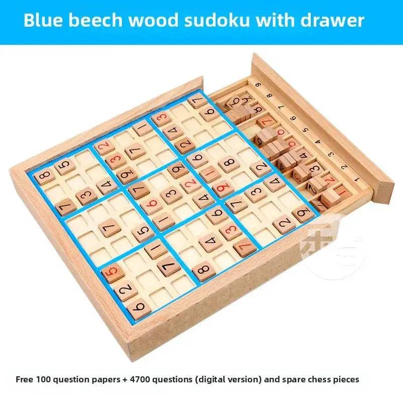 Wooden Sudoku Jiugongge Puzzle For Kids Develops Logical Thinking - ToylandEU