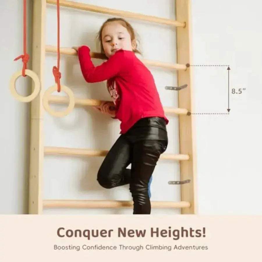 Wooden Swedish Ladder 4 In 1 Indoor Jungle Gym Set - ToylandEU