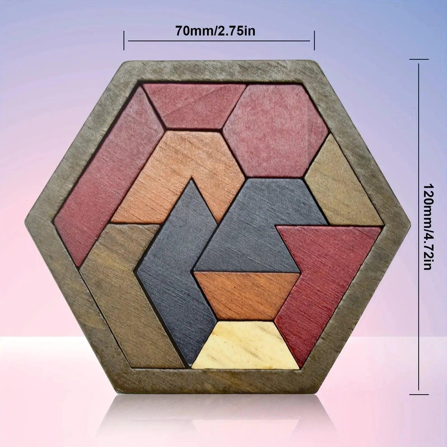  Wooden Tangram Puzzle Brain Teasers Safe For Kids -  ToylandEU™
