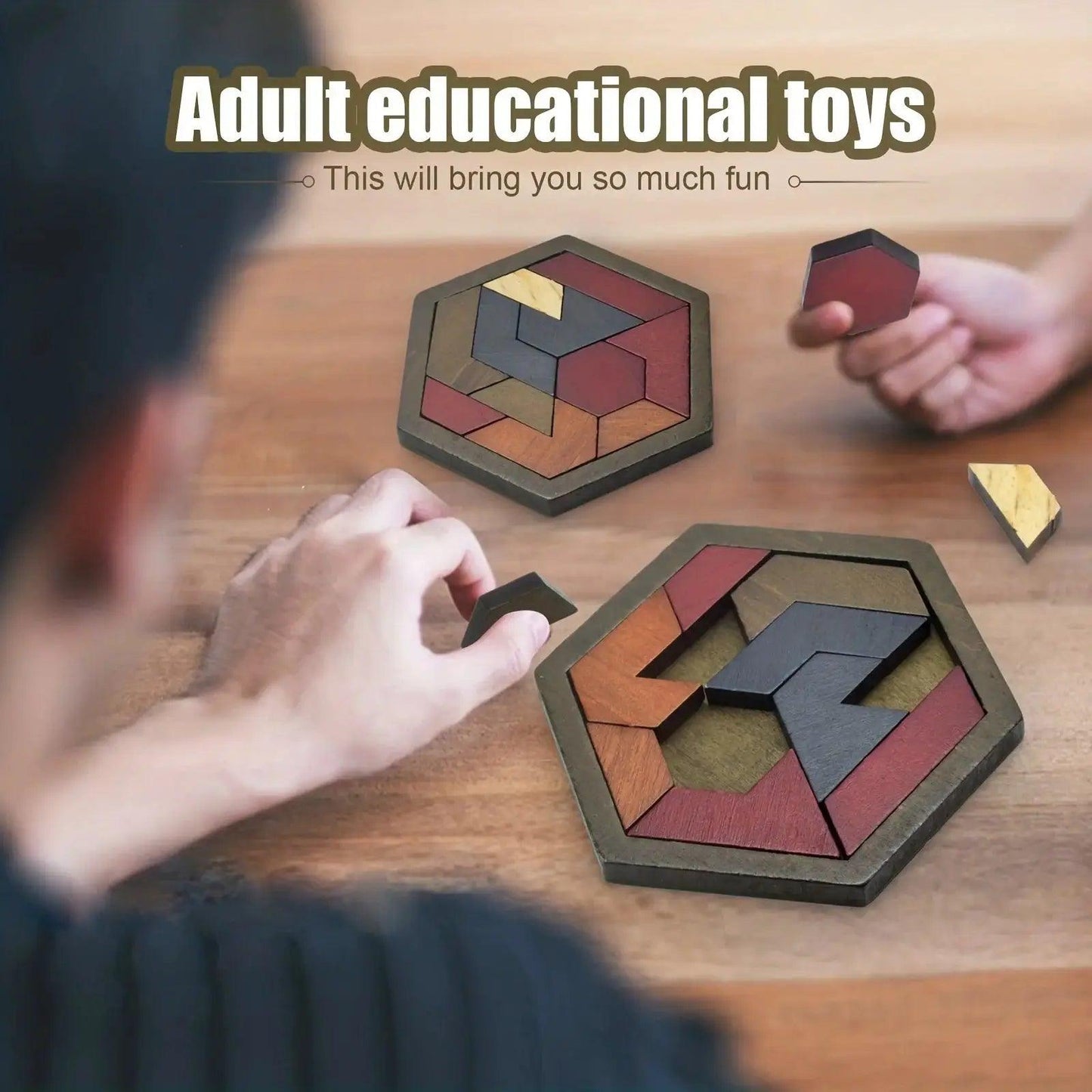  Wooden Tangram Puzzle Brain Teasers Safe For Kids -  ToylandEU™