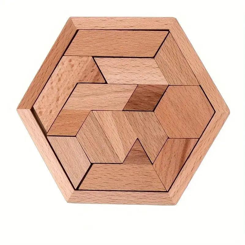  Wooden Tangram Puzzle Brain Teasers Safe For Kids -  ToylandEU™