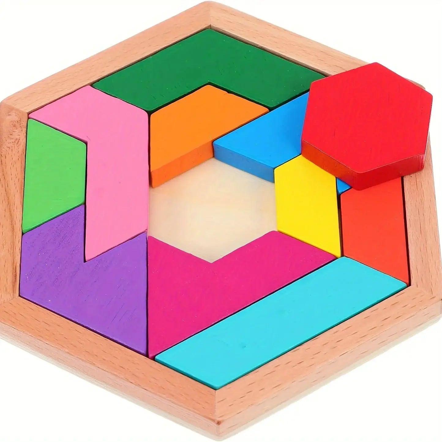  Wooden Tangram Puzzle Brain Teasers Safe For Kids -  ToylandEU™