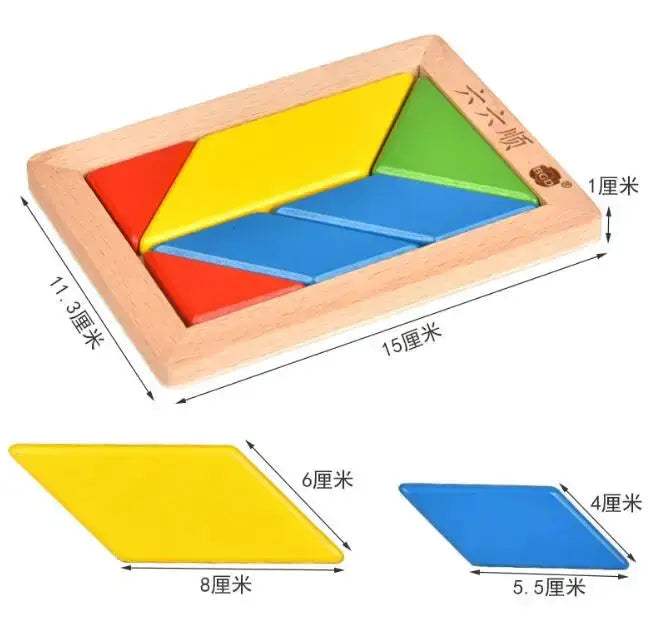 Wooden Tangram Puzzle Educational Toy Boosts Spatial Skills - ToylandEU