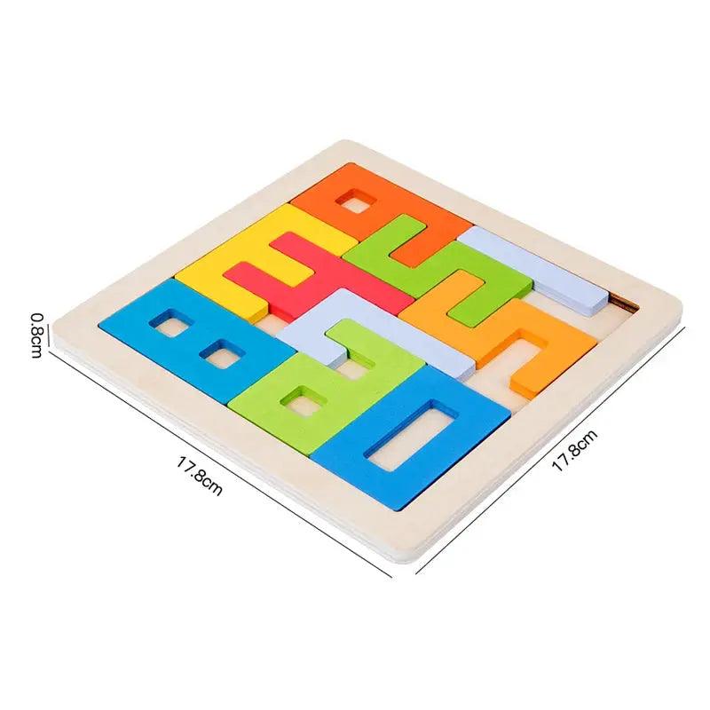  Wooden Tangram Puzzle For Kids Develops Spatial Skills -  ToylandEU™