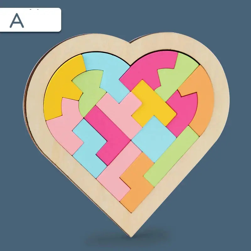 Wooden Tangram Puzzle for Kids Colorful Montessori Learning Toy - ToylandEU