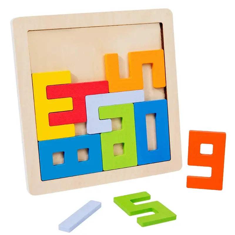 Wooden Tangram Puzzle for Kids Develops Spatial Skills - ToylandEU