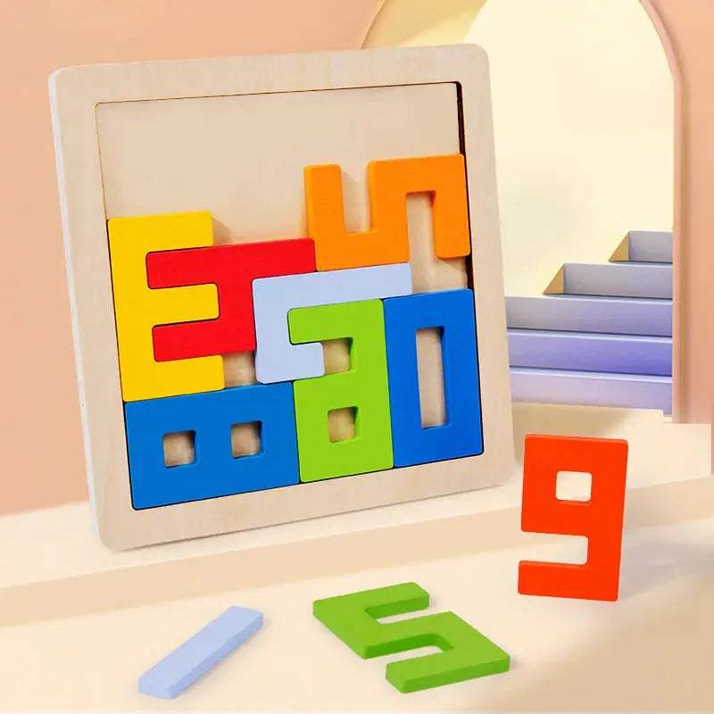 Wooden Tangram Puzzle for Kids Develops Spatial Skills - ToylandEU
