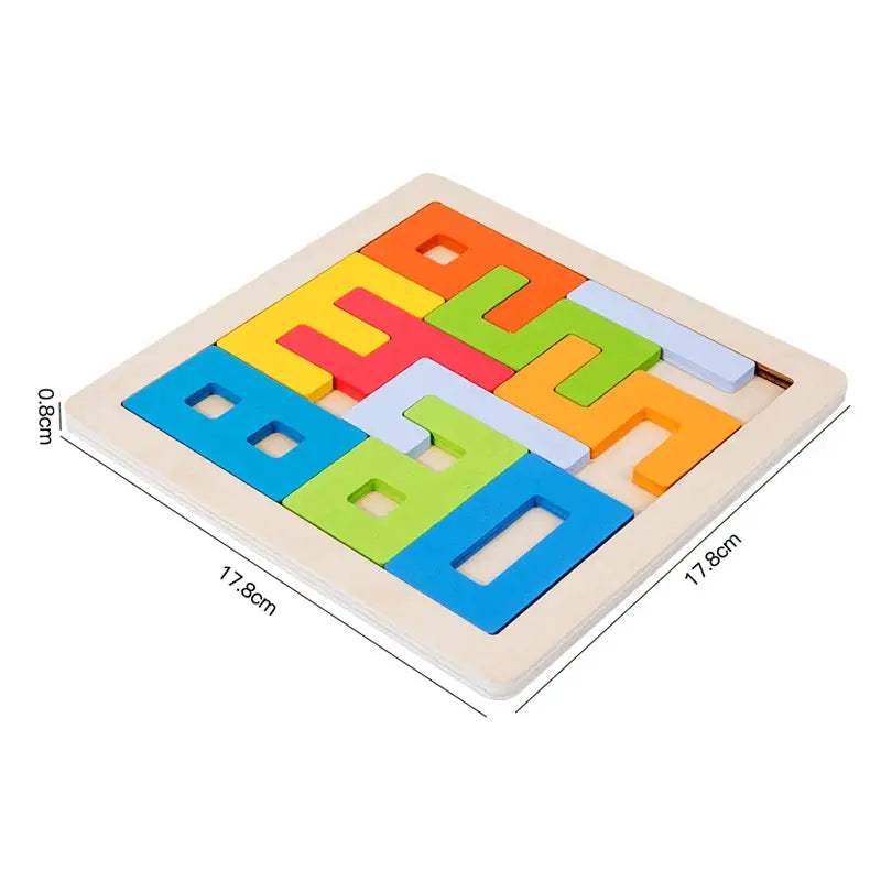 Wooden Tangram Puzzle for Kids Develops Spatial Skills - ToylandEU