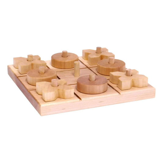  Amish Made Wooden Tic Tac Toe Game Eight Pieces -  ToylandEU™
