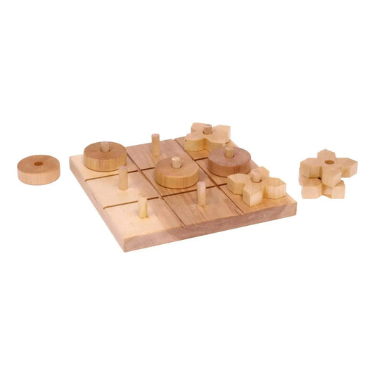  Amish Made Wooden Tic Tac Toe Game Eight Pieces -  ToylandEU™