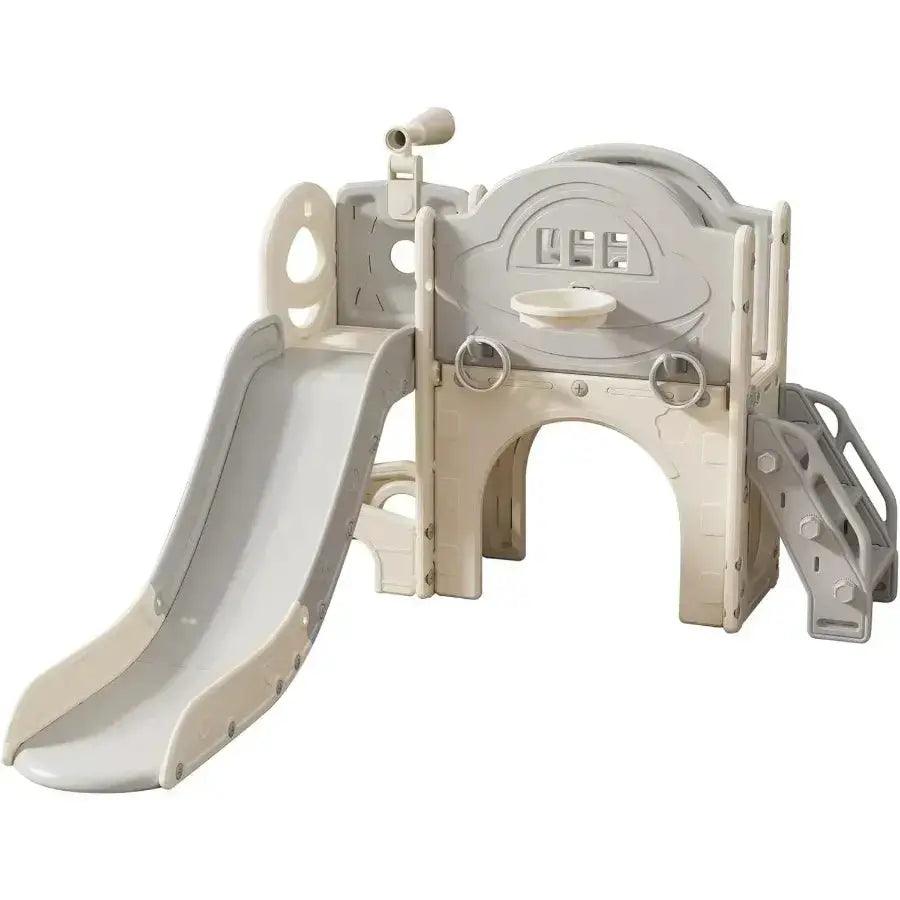 Wooden Toddler Playset Slide Climber with Hoop Storage -  ToylandEU™