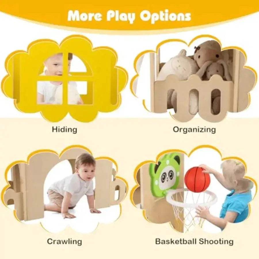 Wooden Toddler Slide 7-In-1 Climber Playset For Active Indoor Fun - ToylandEU